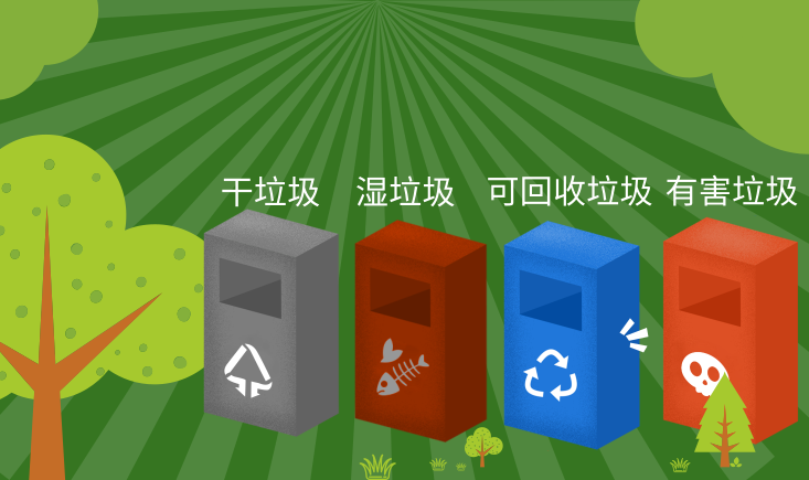 垃圾不分類，城市兩行淚！四色分類垃圾桶碼起來(lái)